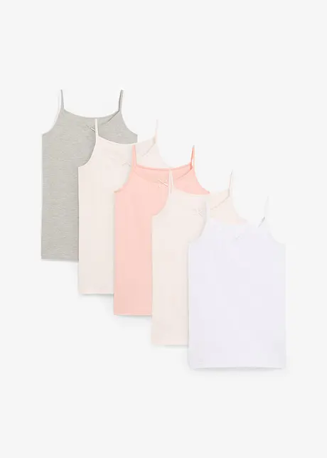 Undertröja (5-pack) med ekologisk bomull, bonprix