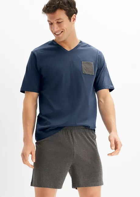 Pyjamas med shorts och bomull (4 delar), bonprix