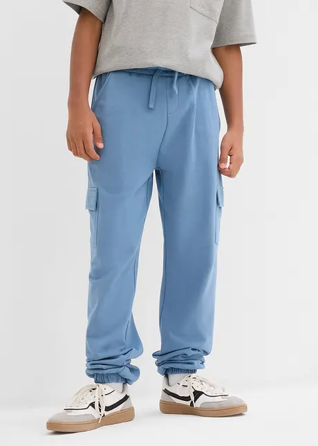 Joggingbyxa med cargofickor, i ekologisk bomull, bonprix