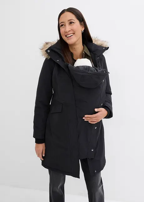 Mammakappa i vind- och vattentätt material med babyficka, bonprix