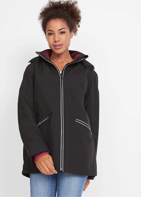Funktionsjacka 3-i-1 med innerjacka av stickat fleecematerial, bonprix
