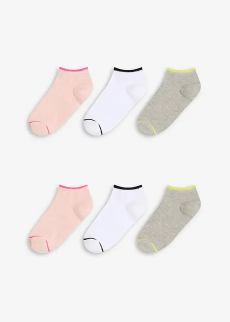 Ankelstrumpor med ekologisk bomull (6-pack), bonprix