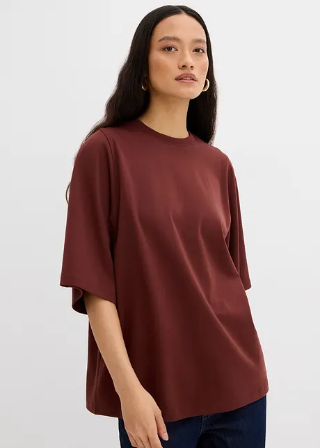 Oversizetopp i bomull med vida ärmar, bonprix
