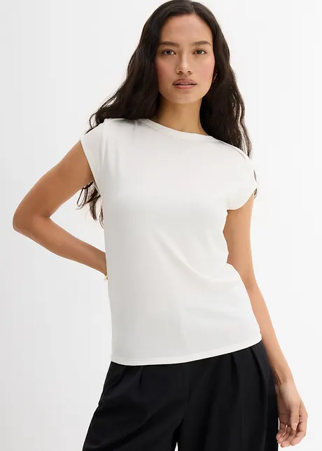 Ribbad topp av mjuk modalmix, bonprix