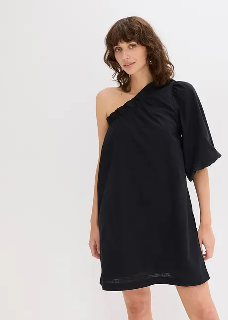 One shoulder-klänning av bomull, bonprix
