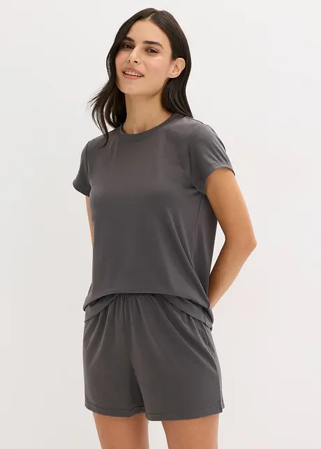 Kort pyjamas av lätt och mjukt material, bonprix