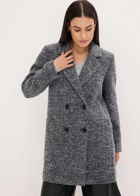 Kort kappa med yllelook, bonprix