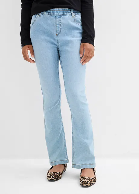 Dra-på jeans Mid Waist (2-pack), bonprix
