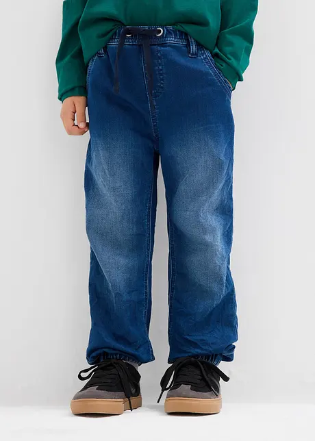 Dra på-jeans i trikå, regular fit, Straight, bonprix