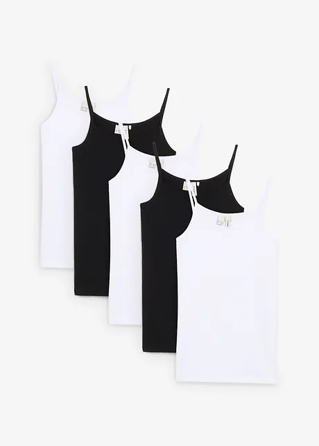 Linne med mjuk, ekologisk bomull (5-pack), bonprix