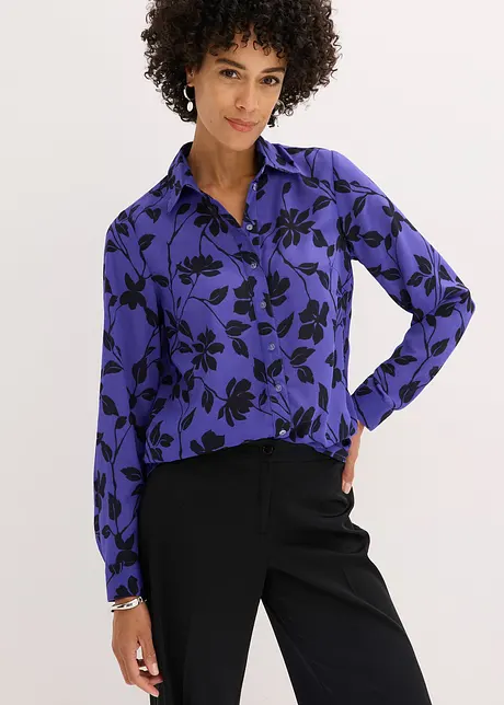 Mönstrad chiffongblus, bonprix