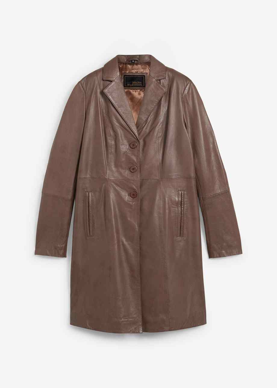 Lång kavaj i lammnappa, bonprix PREMIUM