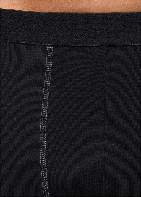 Långkalsong av ribbad bomull, bonprix