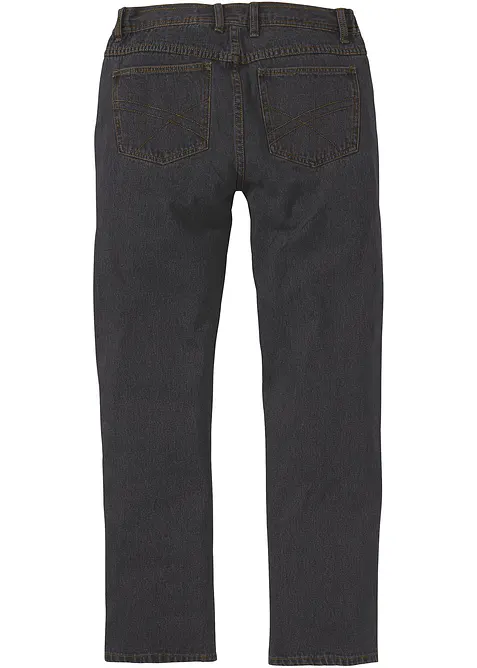 Classic Fit jeans med res&aring;r i sidan av midjan, Straight, bonprix