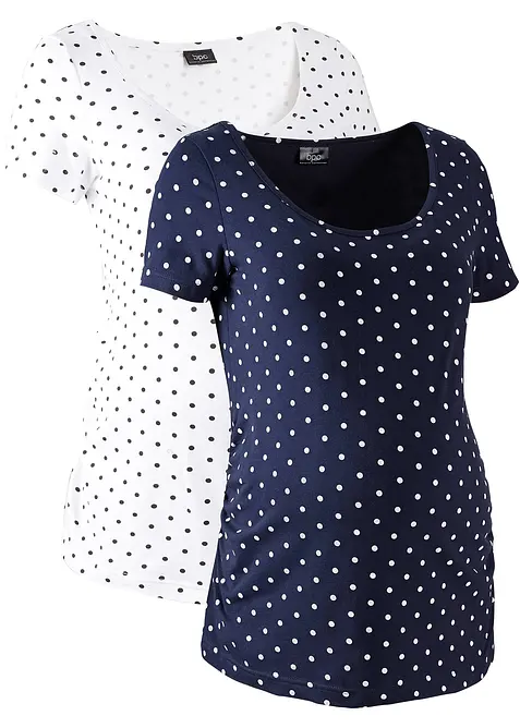 Prickig mammatopp i ekologisk bomull (2-pack), bonprix