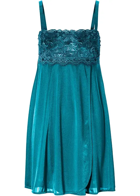 Negligé i glansigt material, bonprix