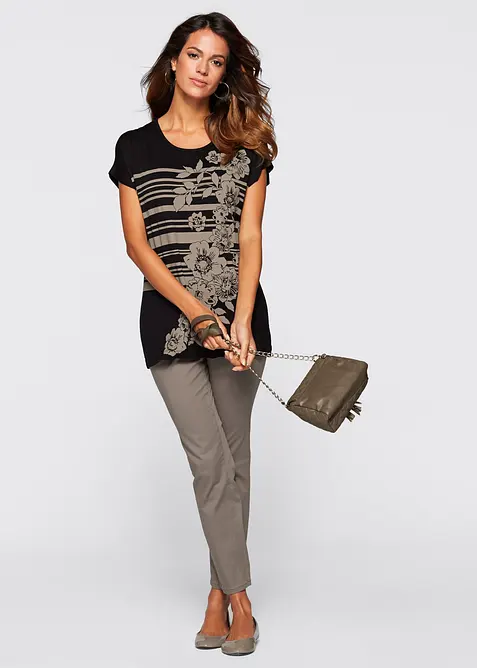 Stretchig dra p&aring;-byxa i 7/8-l&auml;ngd, bonprix