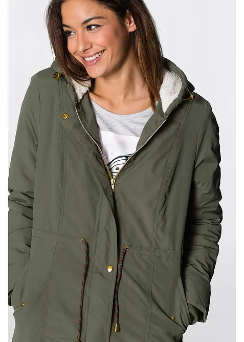 Parkas med teddyfoder, bonprix