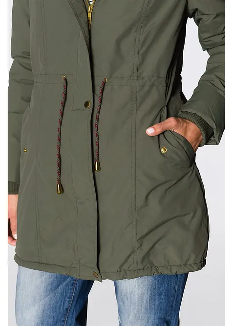 Parkas med teddyfoder, bonprix