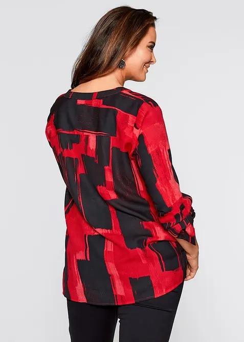 Mönstrad chiffongblus, bonprix