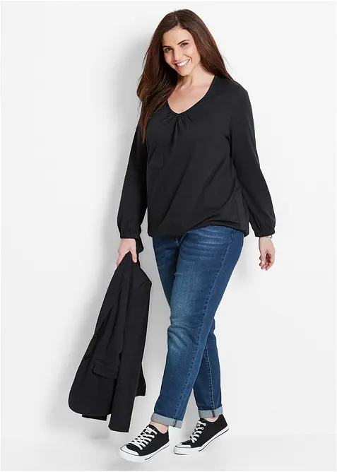 L&aring;ng&auml;rmad bomullstopp med res&aring;r, bonprix