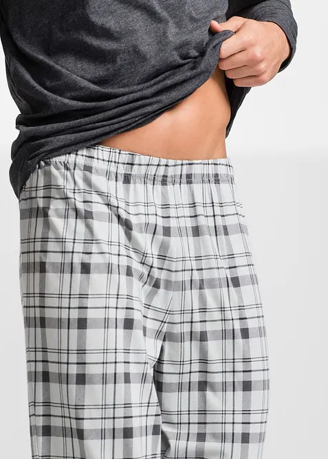 Långärmad pyjamas i bomullsmix, bonprix