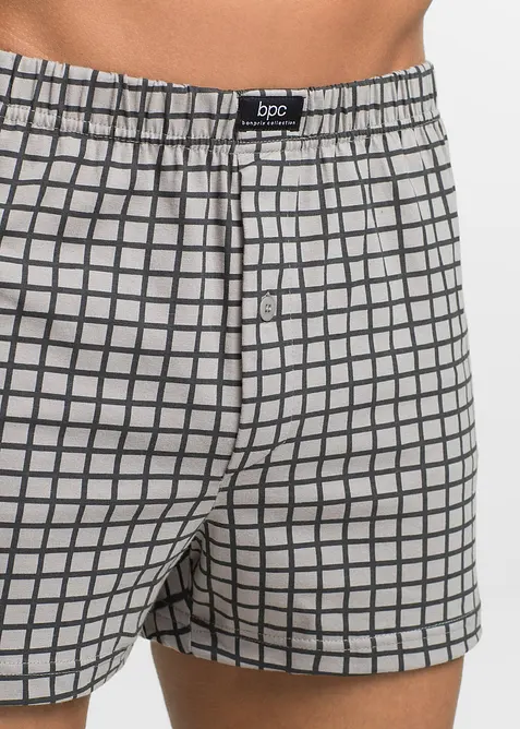 Ledigt skurna jerseyboxershorts i bomull (3-pack), bonprix