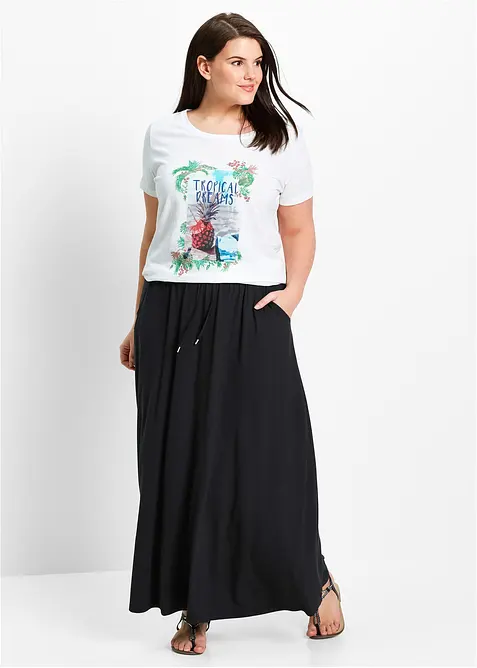 Jerseykjol av viskosmix, bonprix