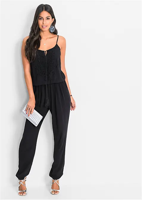 Jumpsuit i viskosmaterial med struktur, bonprix