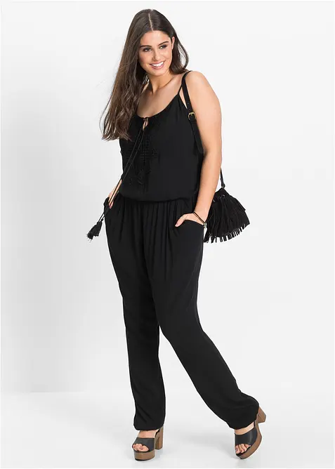 Jumpsuit i viskosmaterial med struktur, bonprix