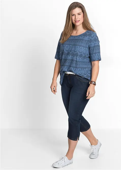 Slim Fit Jeans Mid Waist, cropped, bonprix