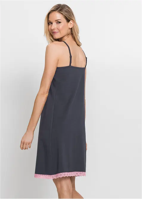 Kort nattlinne med diskret spets, bonprix