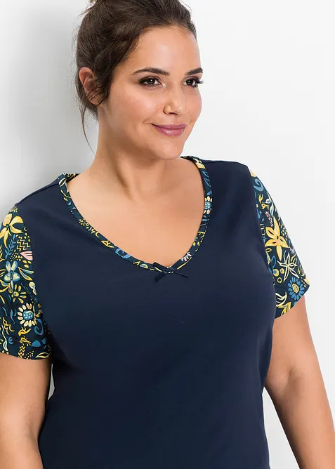 Kort&auml;rmad capripyjamas av ren bomull, bonprix