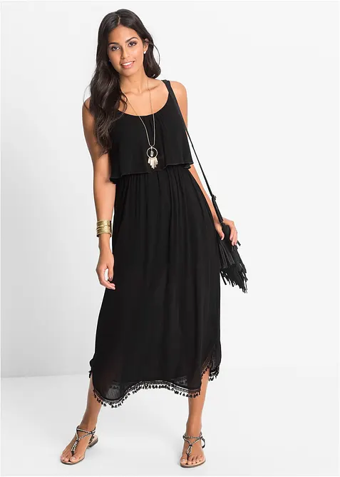 Maxiklänning i viskos med struktur, bonprix