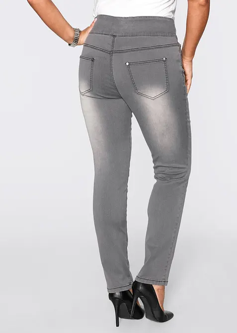 Straight Jeans Mid Waist, Super Stretch med bekväm midja, bonprix