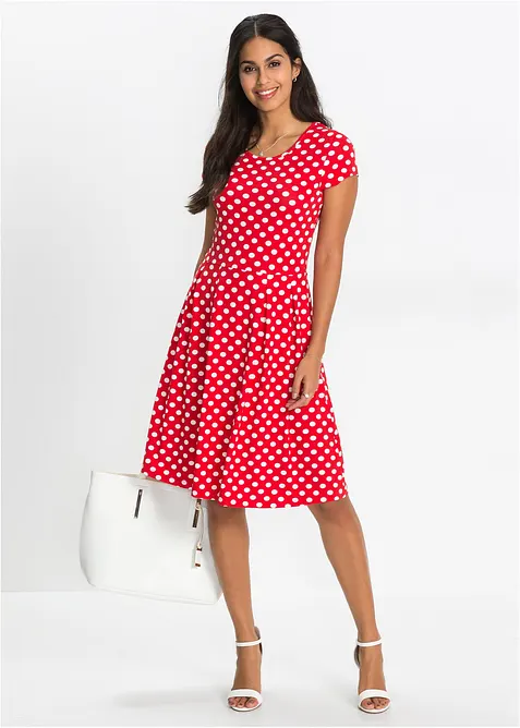 Jerseykl&auml;nning i viskosmix, bonprix