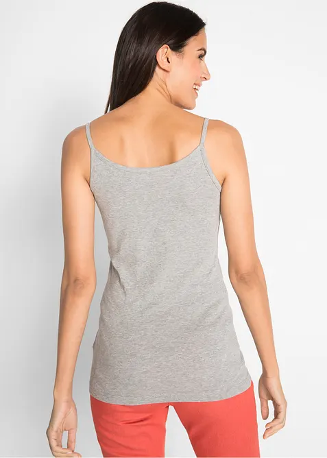 Linne med smala axelband, av bomull (3-pack), bonprix