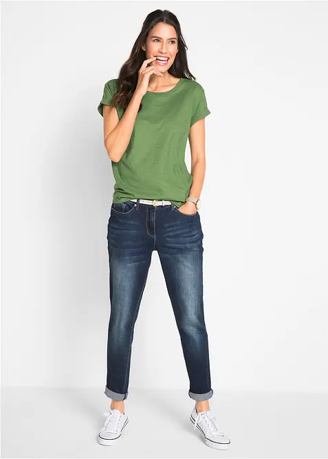 Kortärmad topp i fyrkantig modell, bonprix