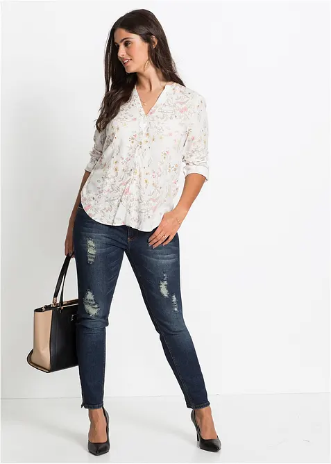 Blus av ren viskos, bonprix