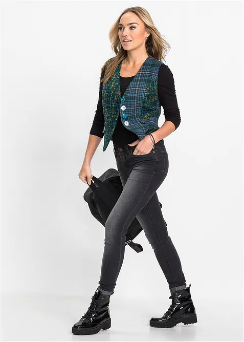 Långärmad lång topp, bonprix