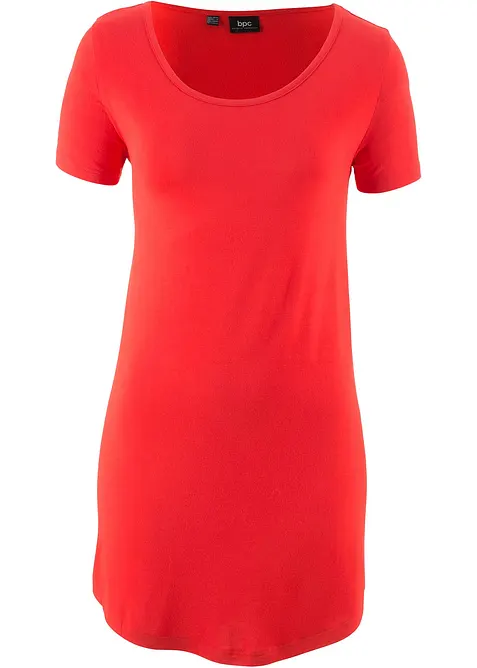 Kort&auml;rmad l&aring;ng topp i mjuk viskos, bonprix