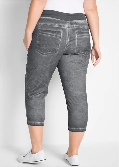 3/4-byxa med kontrastf&auml;rgat knytband, bonprix