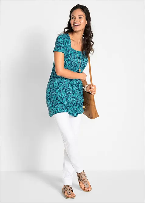 Trikåtunika med halvlång ärm, bonprix