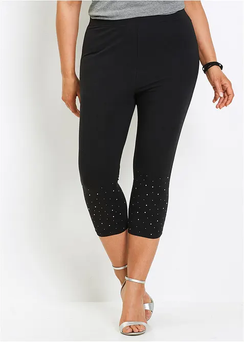 Caprileggings av bomullsmix, bonprix