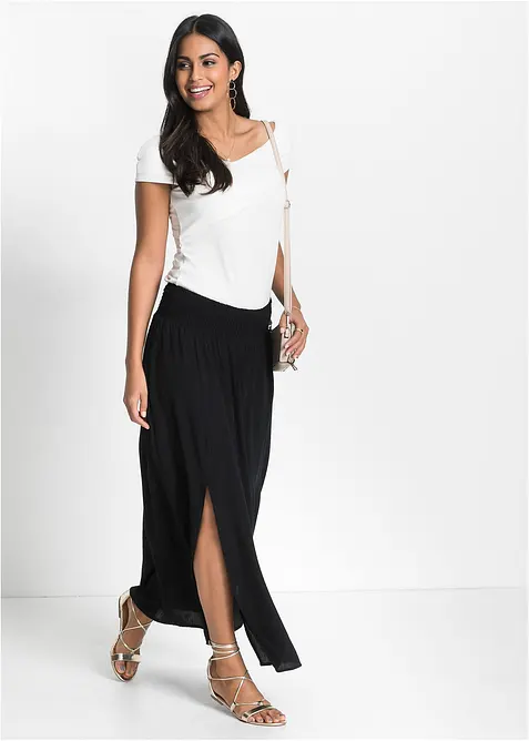 Maxikjol i följsam viskos, bonprix