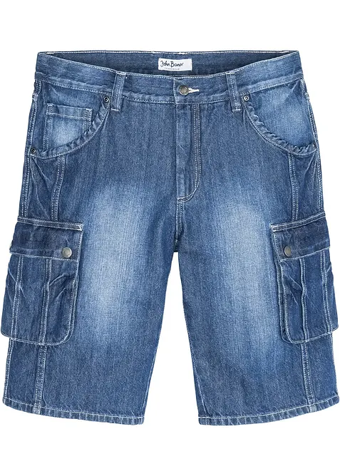Jeansshorts i cargomodell, normal passform, bonprix