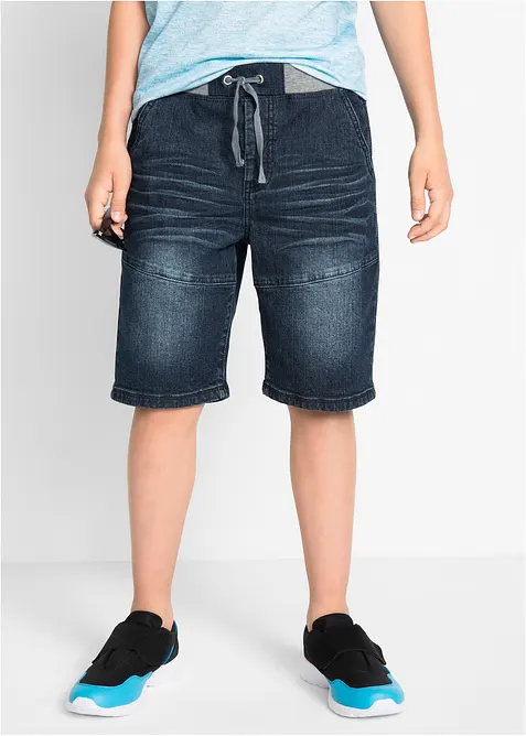 Stretchiga jeansshorts, normal passform, bonprix