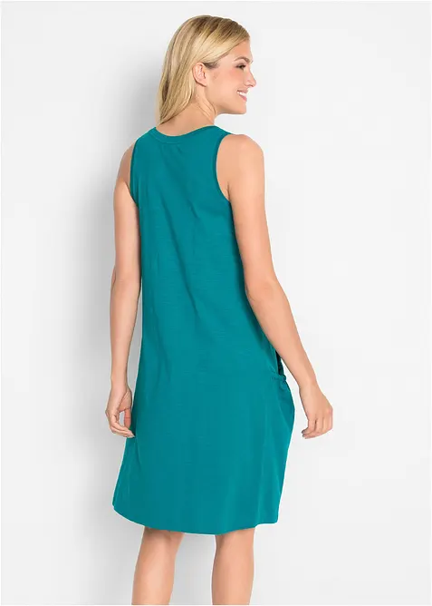 Jerseykl&auml;nning i bomull med fickor, bonprix