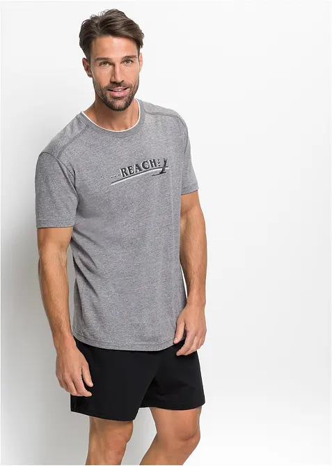 Kort pyjamas med mjuk bomull, bonprix