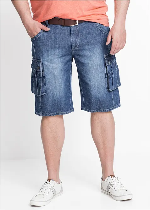 Jeansshorts i cargomodell, normal passform, bonprix